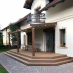 Pergola s rolovací střechou pro rodinný dům, Česká republika